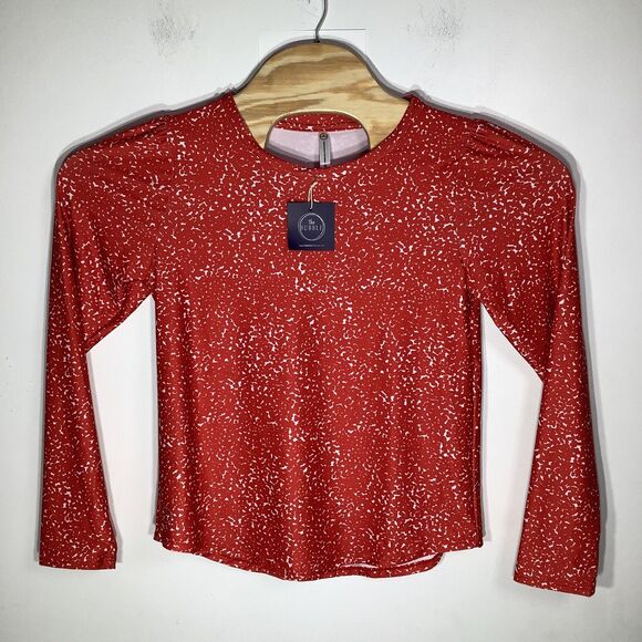The Bubble Womens Crew Long Sleeve Top Red Size Medium NWT‎ - Picture 2 of 9